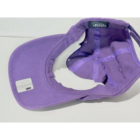 Jhats Women's Baseball Cap Rock City Flowers Purple Hook and Loop Adjustable Hat - Picture 9 of 10